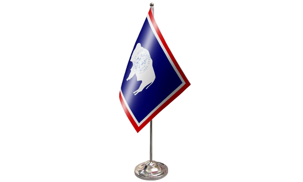 Wyoming Satin Table Flag